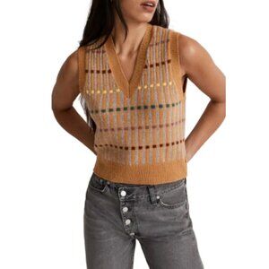 Madewell Jacquard V-Neck Sweater Vest (M) Never Worn